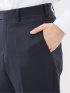 ストレッチウォッシャブル スリムフィット 2ボタン2ピーススーツ チェック紺