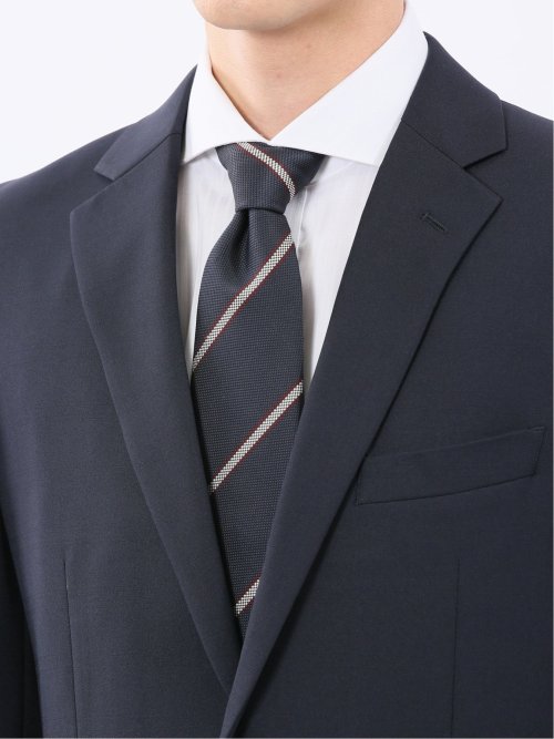 ストレッチウォッシャブル スリムフィット 2ボタン2ピーススーツ チェック紺