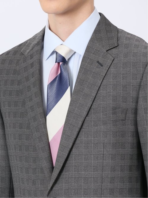 ストレッチウォッシャブル レギュラーフィット 2ボタン2ピーススーツ チェックグレー