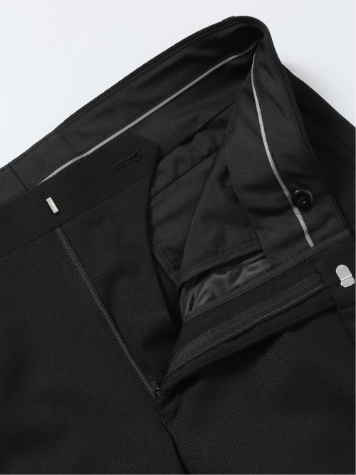 ストレッチウォッシャブル スリムフィット 2ボタン2ピーススーツ マイクロチェック黒