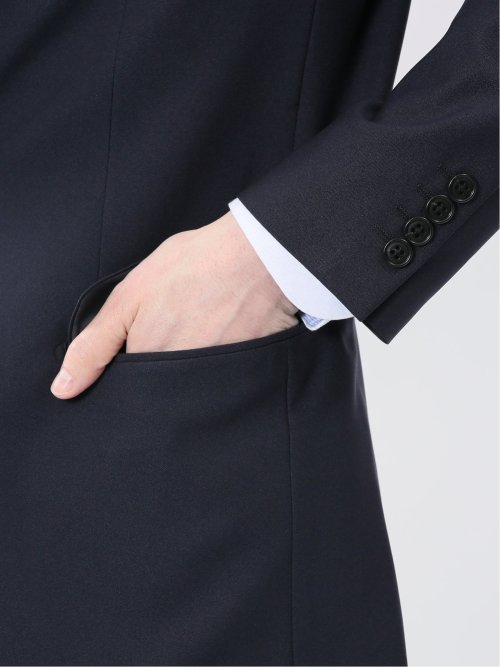 ストレッチウォッシャブル スリムフィット 2ボタン2ピース リクルートスーツ 紺無地