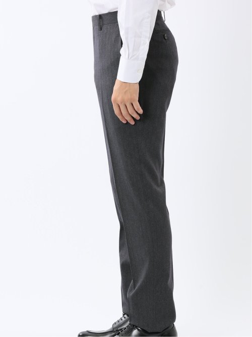 ウール調 ストレッチウォッシャブル スリムフィット 2ボタン2ピーススーツ ヘリンボングレー