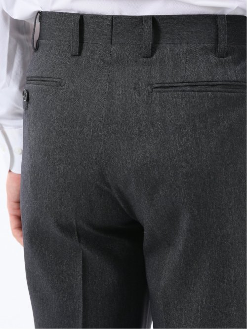 ウール調 ストレッチウォッシャブル スリムフィット 2ボタン2ピーススーツ ヘリンボングレー