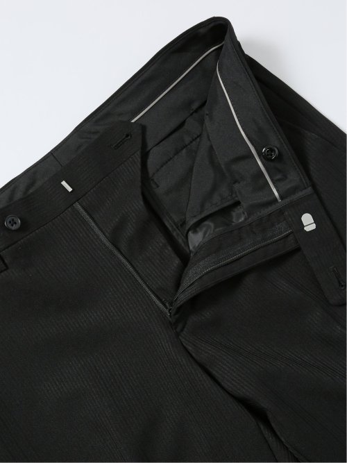 ストレッチウォッシャブル スリムフィット 2ボタン2ピーススーツ シャドーストライプ黒