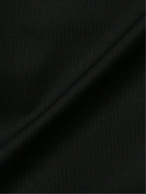 ストレッチウォッシャブル スリムフィット 2ボタン2ピーススーツ ストライプ黒