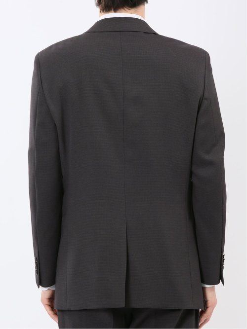 ストレッチウォッシャブル スリムフィット 2ボタン2ピーススーツ 千鳥黒