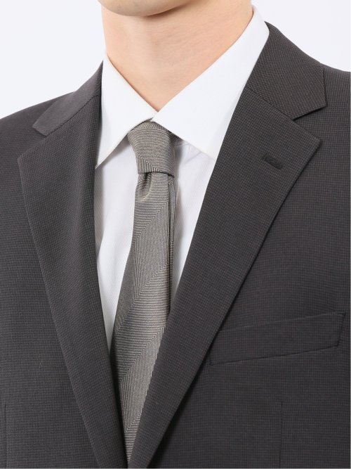 ストレッチウォッシャブル スリムフィット 2ボタン2ピーススーツ 千鳥黒