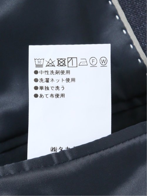 Woolen Tec On スリムフィット 2ボタン2ピーススーツ チェック紺