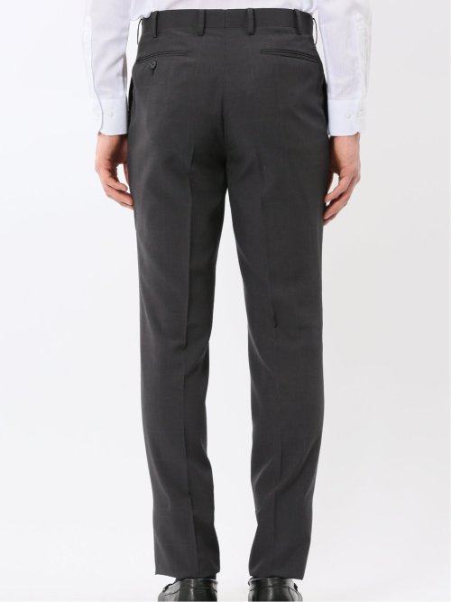 ストレッチ ウォッシャブル スリムフィット 2ボタン 2ピース スーツ チェックグレー