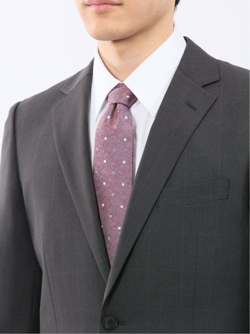 ストレッチ ウォッシャブル スリムフィット 2ボタン 2ピース スーツ チェックグレー