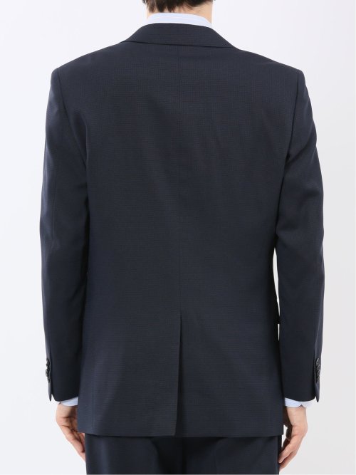 ストレッチウォッシャブル スリムフィット 2ボタン2ピーススーツ 組織紺