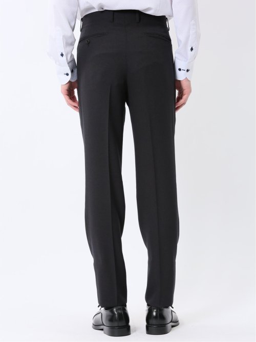 ストレッチウォッシャブル スリムフィット 2ボタン2ピーススーツ ジオメトリック黒