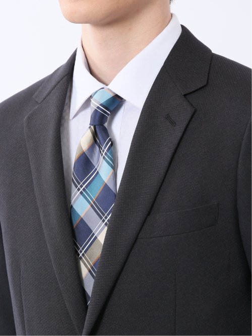 ストレッチウォッシャブル スリムフィット 2ボタン2ピーススーツ ジオメトリック黒