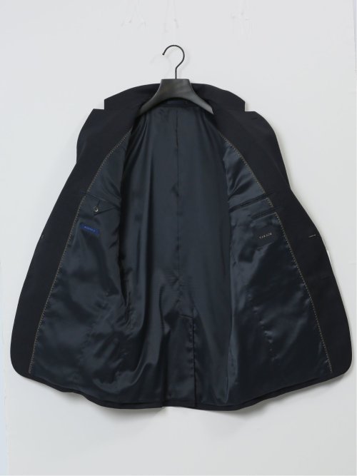 ストレッチウォッシャブル レギュラーフィット 2ボタン2ピーススーツ ウインドペン紺