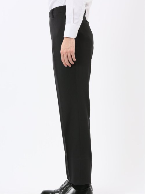 ストレッチウォッシャブル スリムフィット 2ボタン2ピーススーツ 組織黒