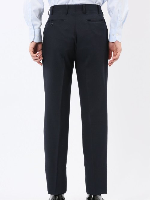 ストレッチウォッシャブル スリムフィット 2ボタン2ピーススーツ 組織紺