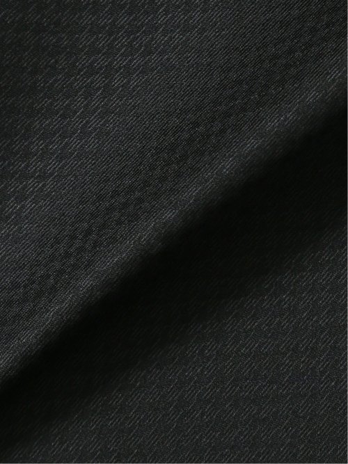 光沢ウール混 スリムフィット 2ボタン3ピーススーツ 千鳥黒