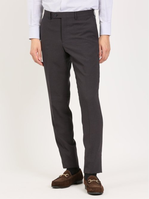 軽量ストレッチ レギュラーフィット 2ボタン2ピーススーツ ストライプグレー