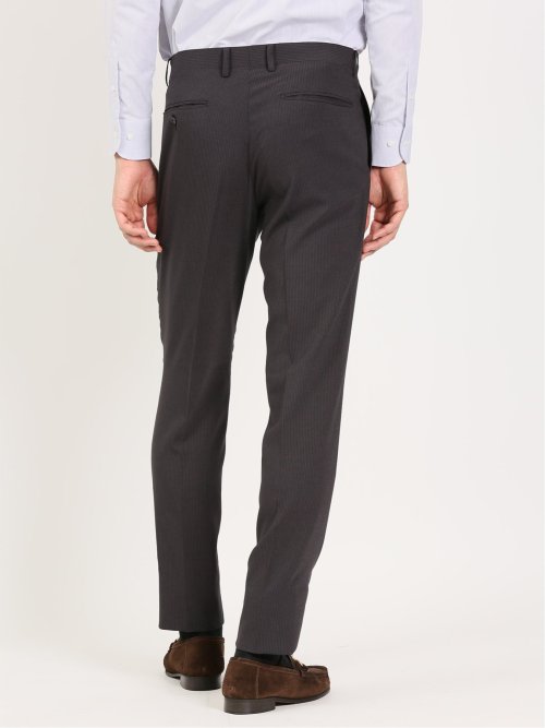 軽量ストレッチ レギュラーフィット 2ボタン2ピーススーツ ストライプグレー