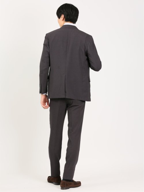 軽量ストレッチ レギュラーフィット 2ボタン2ピーススーツ ストライプグレー