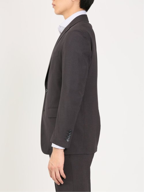 軽量ストレッチ レギュラーフィット 2ボタン2ピーススーツ ストライプグレー