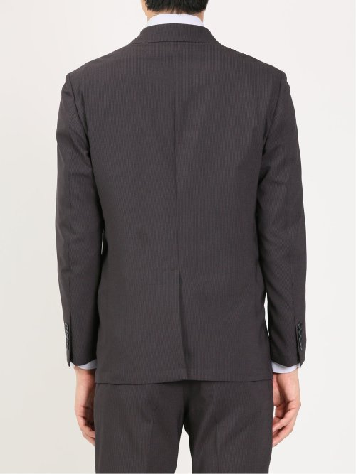 軽量ストレッチ レギュラーフィット 2ボタン2ピーススーツ ストライプグレー