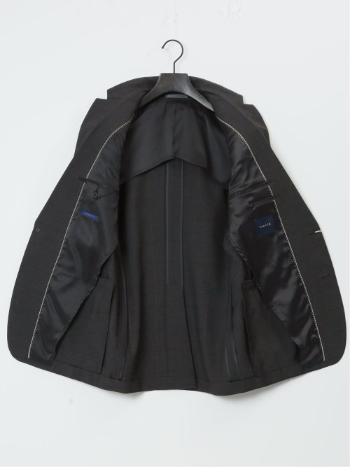 ストレッチウォッシャブル スリムフィット 2ボタン2ピーススーツ ウィンドペングレー