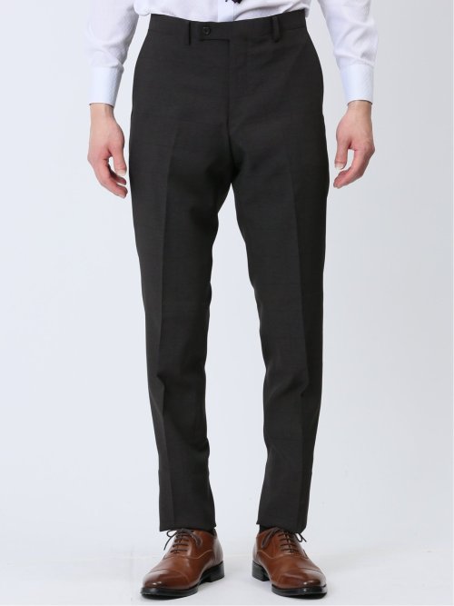 ストレッチウォッシャブル スリムフィット 2ボタン2ピーススーツ ウィンドペングレー