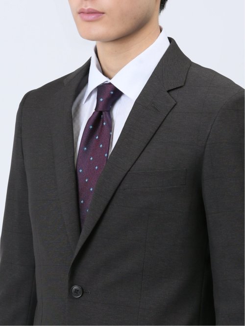 ストレッチウォッシャブル スリムフィット 2ボタン2ピーススーツ ウィンドペングレー