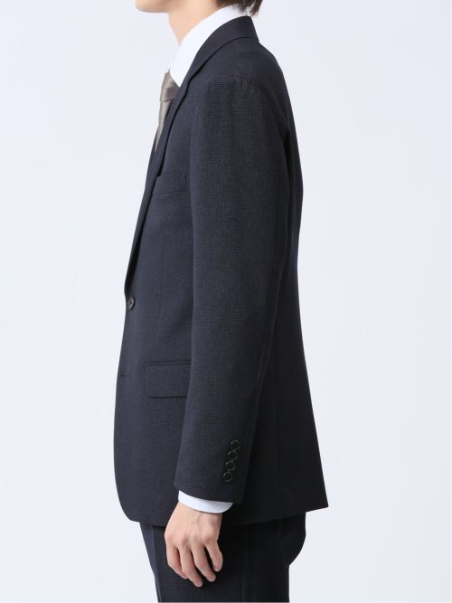 Woolen Tec On スリムフィット 2ボタン2ピーススーツ 千鳥紺