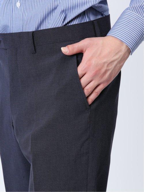 ストレッチウォッシャブル レギュラーフィット 2ボタン2ピーススーツ 組織紺