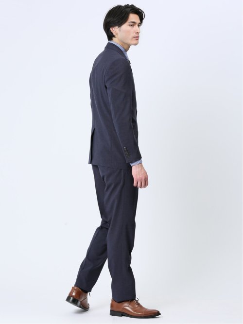 ストレッチウォッシャブル レギュラーフィット 2ボタン2ピーススーツ 組織紺