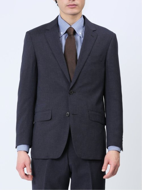 ストレッチウォッシャブル レギュラーフィット 2ボタン2ピーススーツ 組織紺