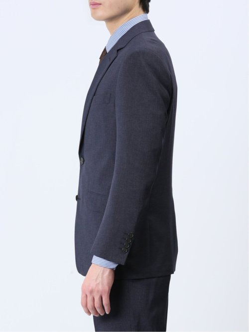 ストレッチウォッシャブル レギュラーフィット 2ボタン2ピーススーツ 組織紺