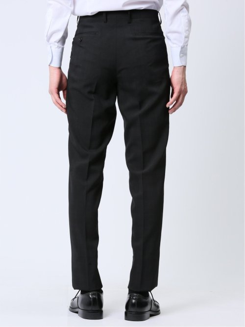 ストレッチウォッシャブル レギュラーフィット 2ボタン2ピーススーツ チェック黒