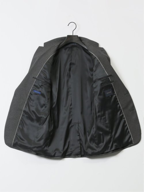 Woolen Tec On スリムフィット 2ボタン2ピーススーツ 千鳥グレー