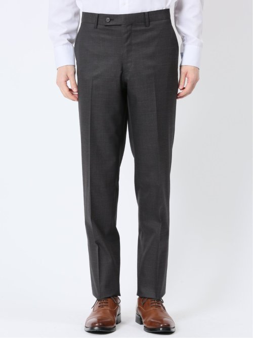 光沢ウール混 スリムフィット 2ボタン4ピース6WAYスーツ 組織紺