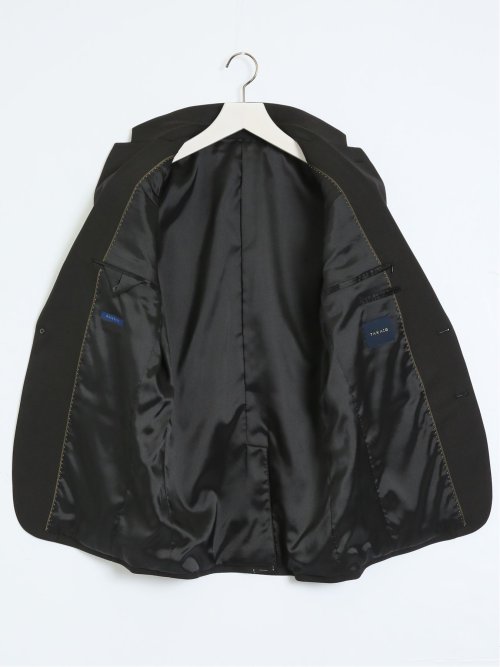 ストレッチウォッシャブル レギュラーフィット 2ボタン2パンツスーツ シャドーストライプ黒