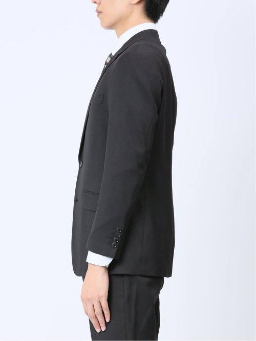 ストレッチウォッシャブル レギュラーフィット 2ボタン2パンツスーツ シャドーストライプ黒