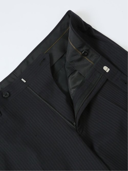 ストレッチウォッシャブル レギュラーフィット 2ボタン2ピーススーツ シャドーストライプ黒