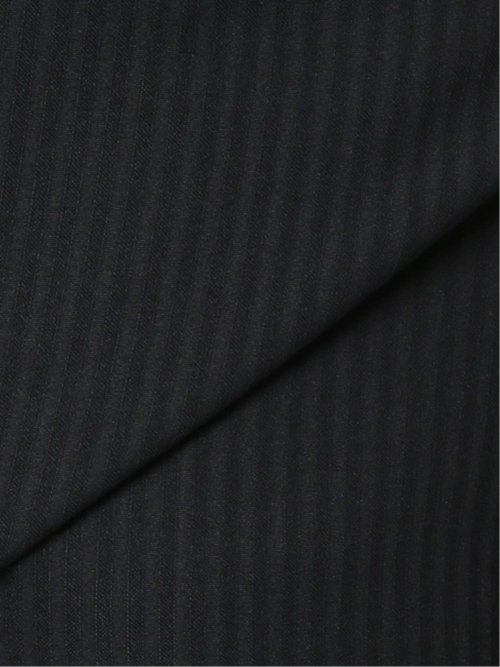 ストレッチウォッシャブル レギュラーフィット 2ボタン2ピーススーツ シャドーストライプ黒