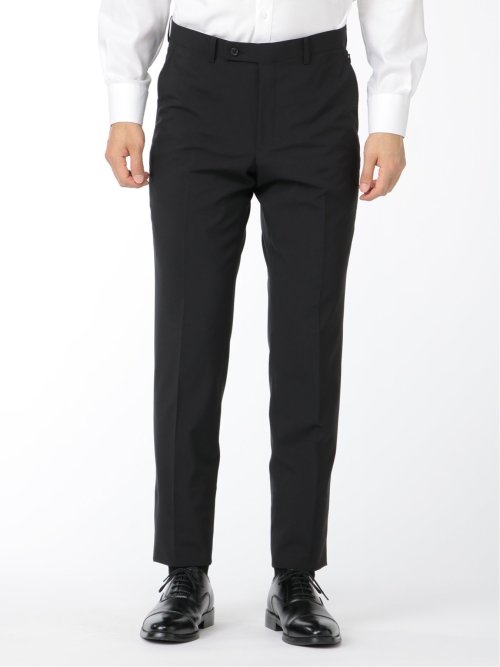 ストレッチウォッシャブル スリムフィット 2ボタン2パンツ 軽量リクルートスーツ 黒