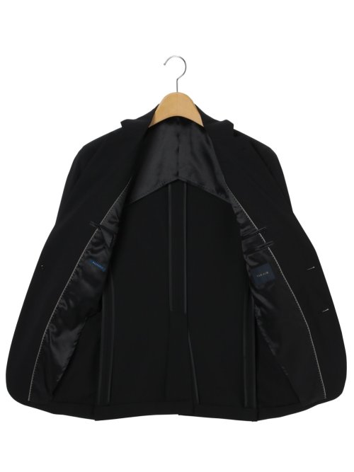 ストレッチウォッシャブル スリムフィット 2ボタン2パンツ 軽量リクルートスーツ 黒