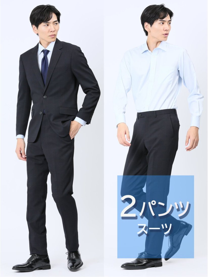 ストレッチウォッシャブル レギュラーフィット 2ボタン2パンツスーツ 