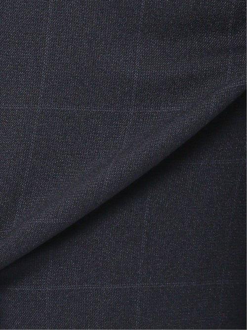 ストレッチウォッシャブル レギュラーフィット 2ボタン2パンツスーツ チェック紺