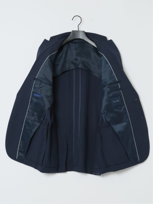 ストレッチウォッシャブル レギュラーフィット 2ボタン2ピーススーツ マイクロ紺