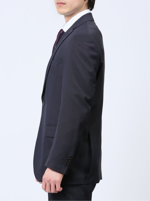 ストレッチウォッシャブル レギュラーフィット 2ボタン2ピーススーツ マイクロ紺