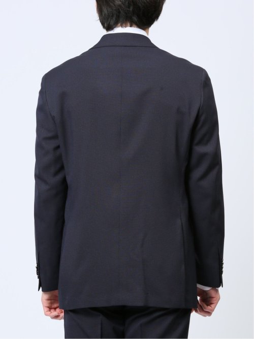 ストレッチウォッシャブル レギュラーフィット 2ボタン2ピーススーツ マイクロ紺