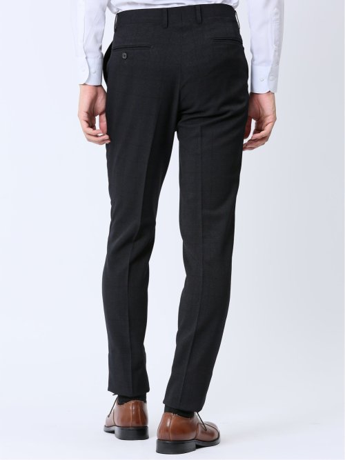 Woolen Tec On スリムフィット 2ボタン3ピーススーツ チェック紺