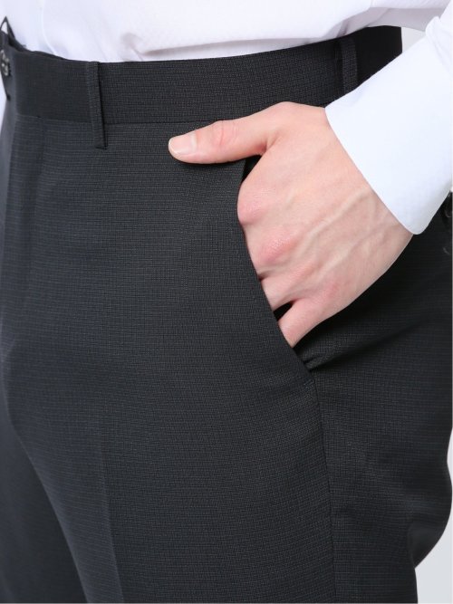 ストレッチウォッシャブル レギュラーフィット 2ボタン2ピーススーツ マイクログレー